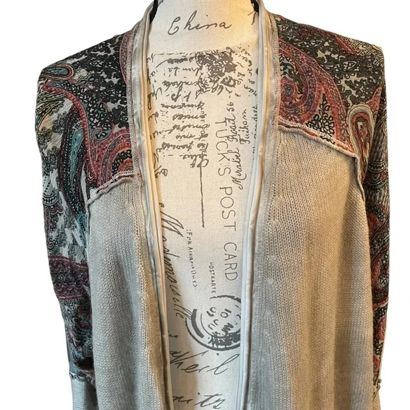 Gretty Zueger bohemian oversized cardigan size large NWT - Picture 3 of 11